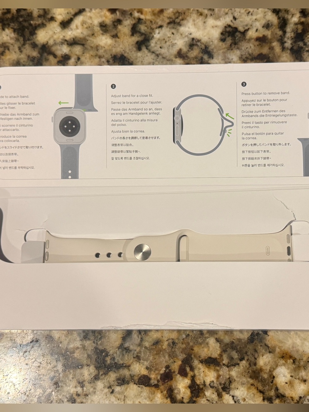 Original Apple Watch Starlight Sport Band S/M For Apple Watch 40mm Starlight - Picture 5 of 10